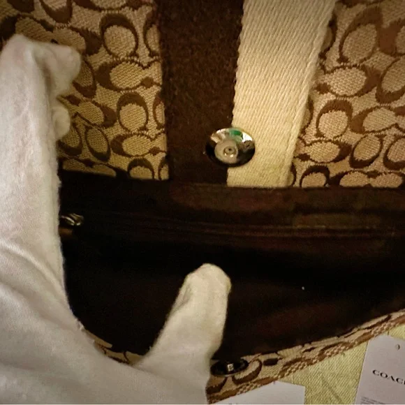 Vintage Y2K Coach Brown Signature Crossbody Bag messenger bag - Picture 16 of 17